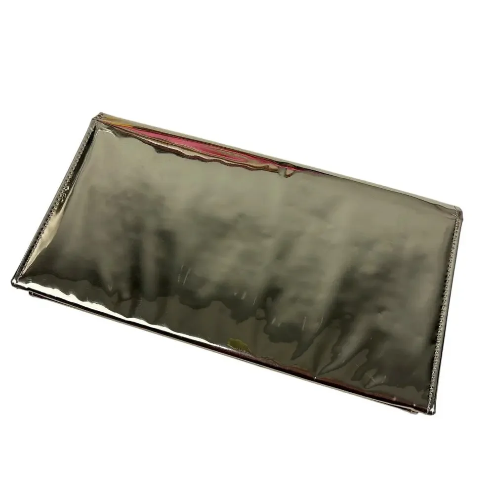 Vintage Stylemark 50s Gold Metallic Bow Detail Formal Event Preppy Clutch